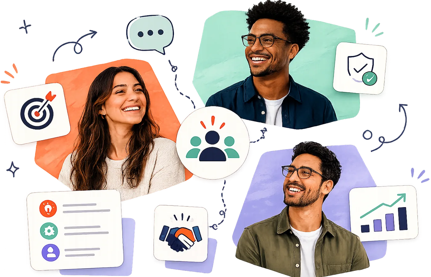 Surge marketing and HubSpot systems illustration
